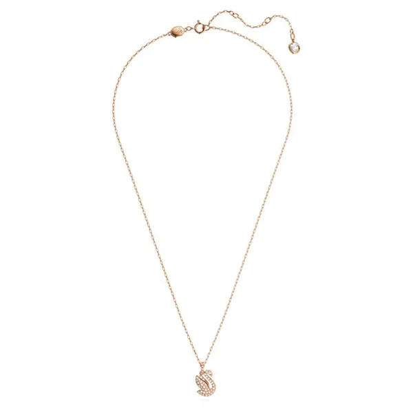 Dây Chuyền Swarovski Iconic Swan Pendant Swan, Small, White, Rose Gold-Tone Plated 5647555 Màu Vàng Hồng
