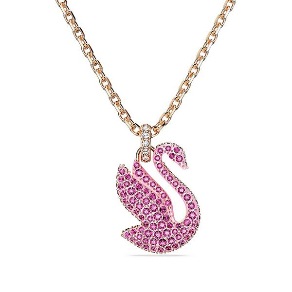 Dây Chuyền Swarovski Iconic Swan Pendantswan, Medium, Pink, Rose Gold-Tone Plated 5647552 Màu Hồng - 1