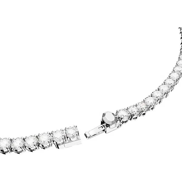 Dây Chuyền Swarovski Matrix Tennis Necklace Round Cut, Small, White, Rhodium Plated 5647730 Màu Bạc
