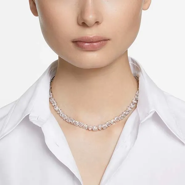 Dây Chuyền Swarovski Millenia Necklace Trilliant Cut, White, Rhodium Plated 5621138 Màu Trắng - Trang sức - Vua Hàng Hiệu