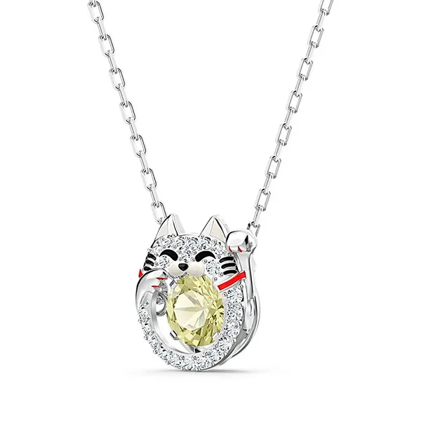 Dây Chuyền Swarovski Sparkling Dance Cat Necklace Light 5515438 Màu Bạc