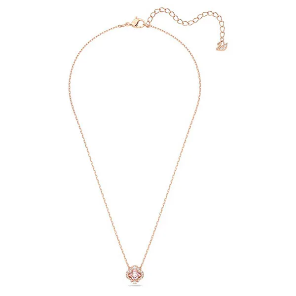 Dây Chuyền Swarovski Sparkling Dance Necklace, Clover, Pink, Rose Gold-Tone Plated 5514488 Màu Vàng Hồng - 4