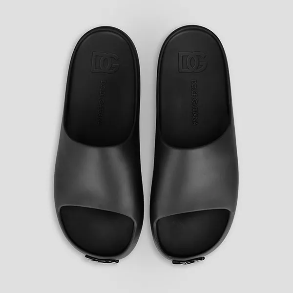 Dép Nam Dolce & Gabbana D&G Black Rubber With Logo CW2013 AY537 80999 Màu Đen Size 39 - Dép - Vua Hàng Hiệu