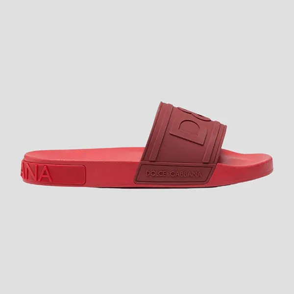 Dép Nam Dolce & Gabbana D&G Red With Embossed Logo CS1786 AX389 89902 Màu Đỏ