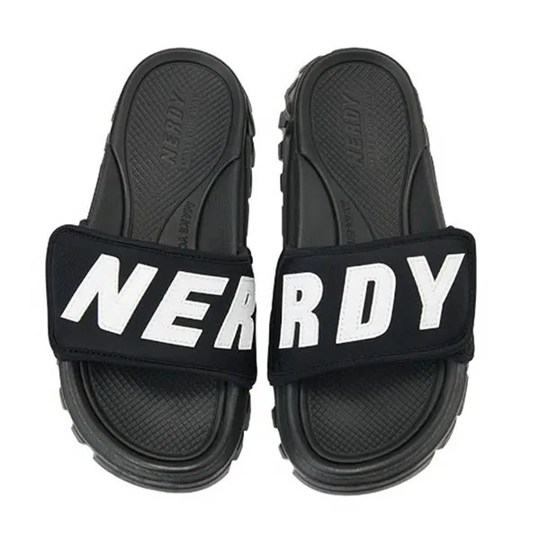 Dép Nerdy Rich Bread Velcro Slide Màu Đen - Dép - Vua Hàng Hiệu