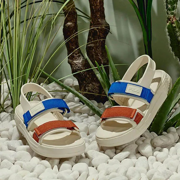 Dép Sandal Fila Surfy White Brown 1SM01934E-423 Phối Màu Size 38