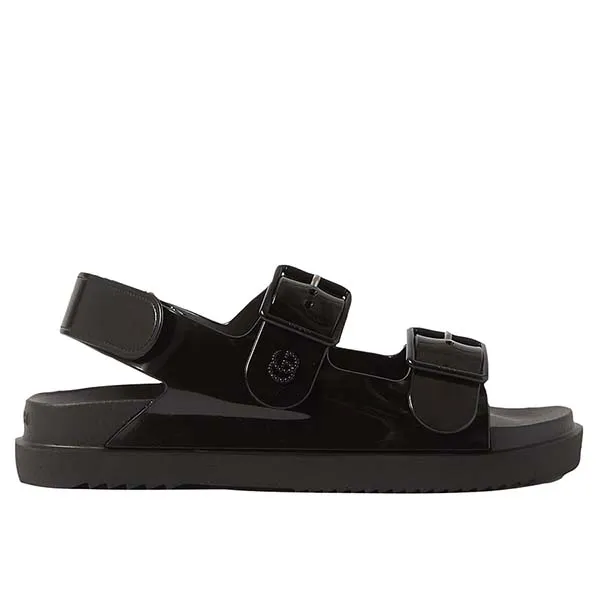 Dép Sandal Gucci Isla Buckled Rubber Sandals Màu Đen - Dép - Vua Hàng Hiệu