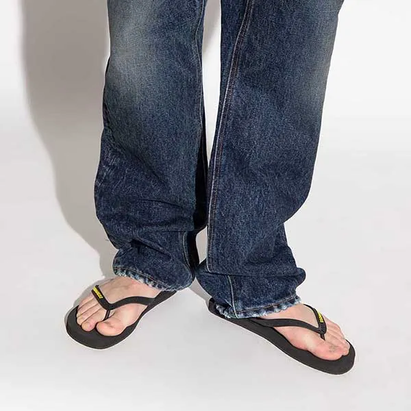 Dép Xỏ Ngón Dsquared2 Black Flip-Flops With Logo Màu Đen