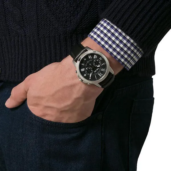 Đồng Hồ Nam Fossil FS4812 Màu Đen Bạc - Đồng hồ - Vua Hàng Hiệu