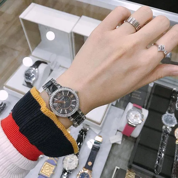Đồng Hồ Nữ Fossil Virginia ES3918 Màu Đen Bạc