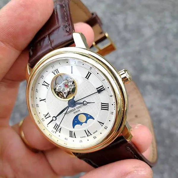 Đồng Hồ Nam Frederique Constant Moonphase FC-335MC4P5 Màu Trắng Nâu - Đồng hồ - Vua Hàng Hiệu