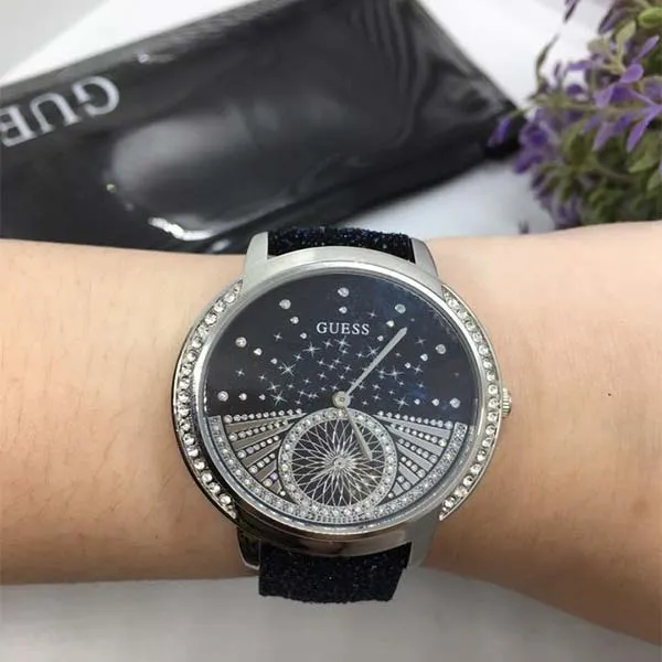 Đồng Hồ Nữ Guess W1005L1 Viền Đá Màu Xanh Blue - Đồng hồ - Vua Hàng Hiệu