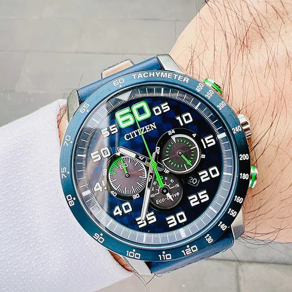 Đồng Hồ Nam Citizen Primo Chronograph Watch CA4438-00L Màu Xanh Bạc - Đồng hồ - Vua Hàng Hiệu