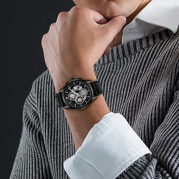 Đồng Hồ Nam Ferrari Grand Tour Analog Black Dial Men's Watch-0830829 Màu Đen