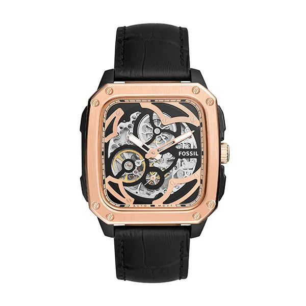 Đồng Hồ Nam Fossil Inscription ME3205 Màu Đen/ Vàng Hồng