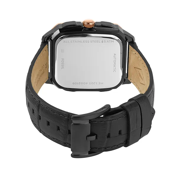 Đồng Hồ Nam Fossil Inscription ME3205 Màu Đen/ Vàng Hồng