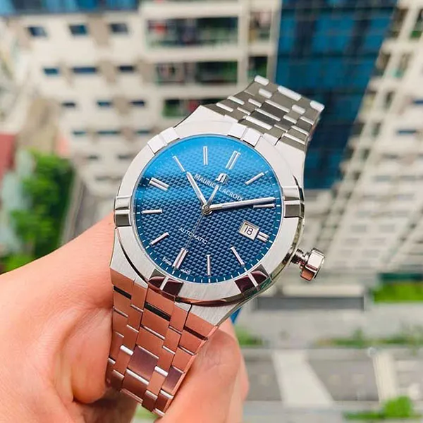 Đồng Hồ Nam Maurice Lacroix Aikon Automatic AI6008-SS002-430-1 Màu Xanh Bạc - Đồng hồ - Vua Hàng Hiệu