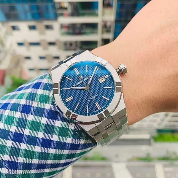 Đồng Hồ Nam Maurice Lacroix Aikon Automatic AI6008-SS002-430-1 Màu Xanh Bạc - Đồng hồ - Vua Hàng Hiệu