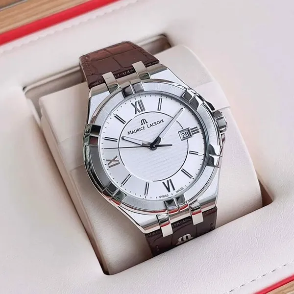 Đồng Hồ Nam Maurice Lacroix Aikon Date 42mm AI1008-SS001-130-1 Màu Trắng