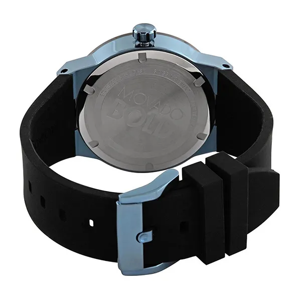 Đồng Hồ Nam Movado Bold Quartz Black Dial Black Silicone 3600626 Màu Đen