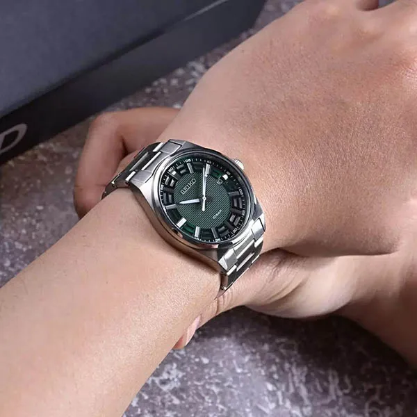 Đồng Hồ Nam Seiko Regular SUR503P1 Màu Bạc Phối Xanh
