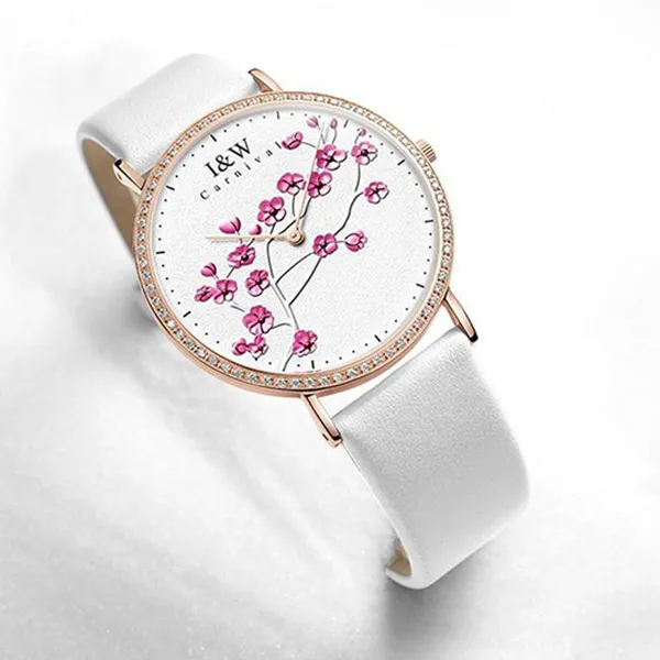 Đồng Hồ Nữ I&W Carnival Ultra Thin IW.3002.214.03.01 Màu Trắng
