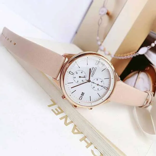 Đồng Hồ Nữ Citizen Eco-Drive FB2003-05A Màu Hồng Be