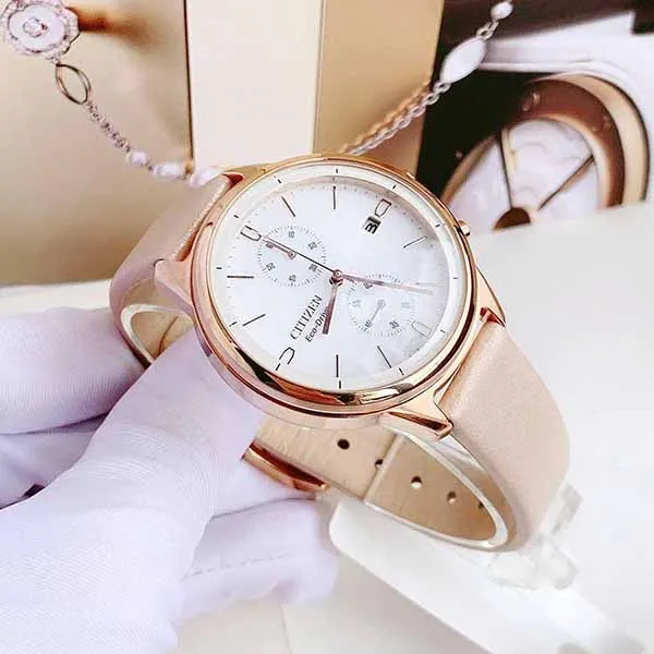 Đồng Hồ Nữ Citizen Eco-Drive FB2003-05A Màu Hồng Be