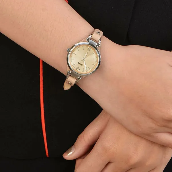 Đồng Hồ Nữ Fossil Georgia 32mm ES2830 Màu Nâu Bạc - Đồng hồ - Vua Hàng Hiệu