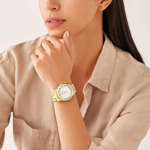 Đồng Hồ Nữ Fossil Heritage ME3226 Màu Trắng Vàng - Đồng hồ - Vua Hàng Hiệu