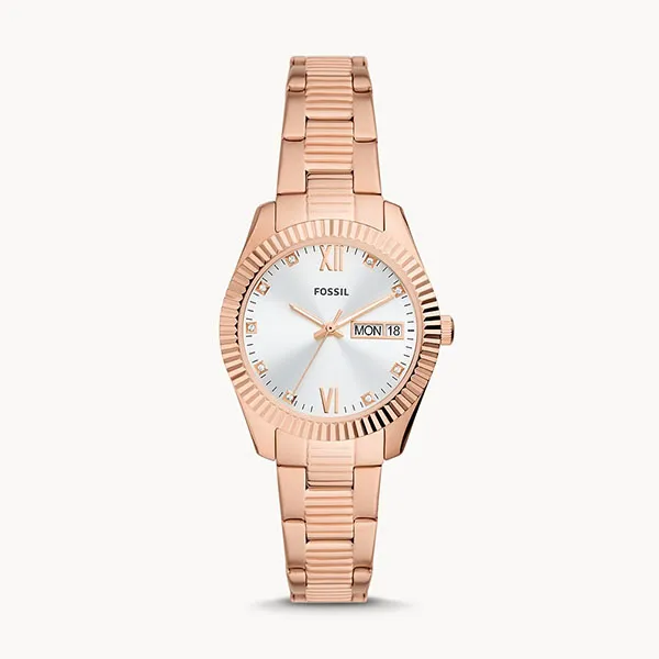 Đồng Hồ Nữ Fossil Scarlette ES5200 Màu Bạc/ Vàng Hồng