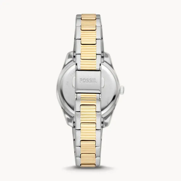 Đồng Hồ Nữ Fossil Scarlette Three-Hand Day-Date Two-Tone Stainless Steel ES5240 Màu Xanh Vàng