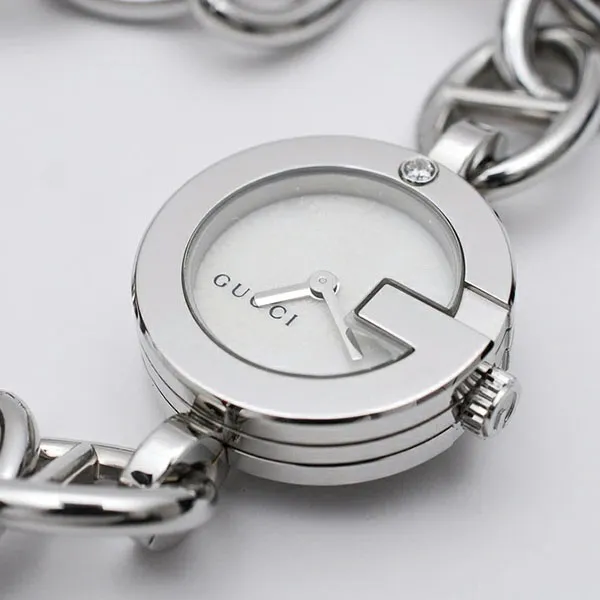 Đồng Hồ Nữ Gucci Women's Watch YA107508 Màu Bạc Trắng