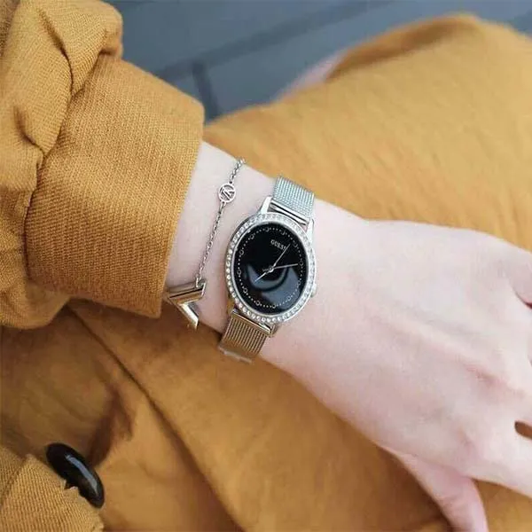 Đồng Hồ Nữ Guess W0647L5 Dây Lưới Thanh Lịch Màu Bạc Đen - Đồng hồ - Vua Hàng Hiệu