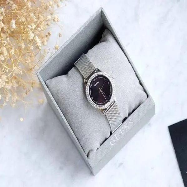Đồng Hồ Nữ Guess W0647L5 Dây Lưới Thanh Lịch Màu Bạc Đen - Đồng hồ - Vua Hàng Hiệu