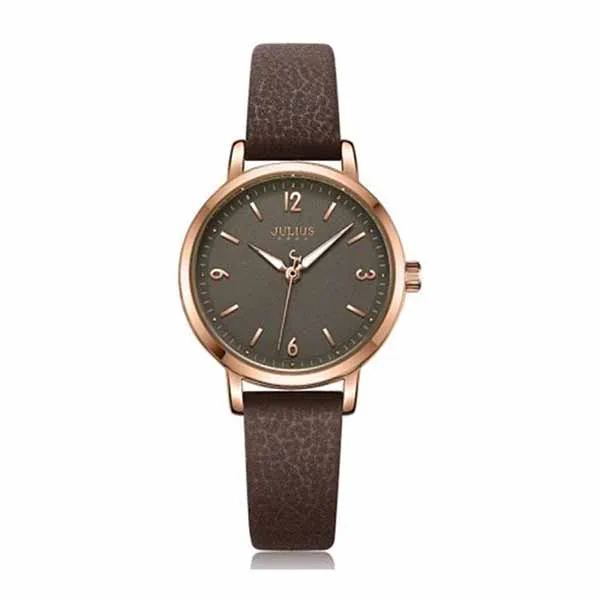 Đồng Hồ Nữ Julius JA-1070E Màu Nâu