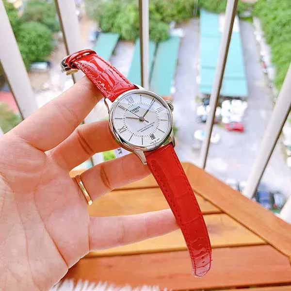 Đồng Hồ Nữ Tissot Chemin Des Tourelles Powermatic 80 Lady T0992071611800 Màu Đỏ - Đồng hồ - Vua Hàng Hiệu