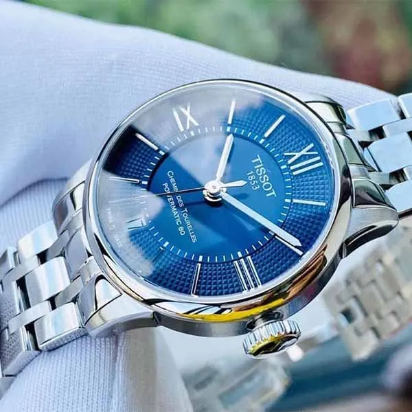 Đồng Hồ Nữ Tissot Chemin Des Tourelles Powermatic 80 T0992071104800 Màu Xanh Blue - Đồng hồ - Vua Hàng Hiệu