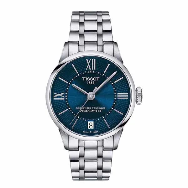 Đồng Hồ Nữ Tissot Chemin Des Tourelles Powermatic 80 T0992071104800 Màu Xanh Blue - Đồng hồ - Vua Hàng Hiệu