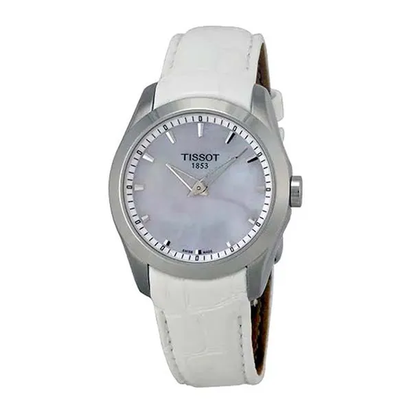 Đồng Hồ Nữ Tissot Couturier Grande Of Pearl Dial White Leather T0352461611100 Màu Trắng Bạc