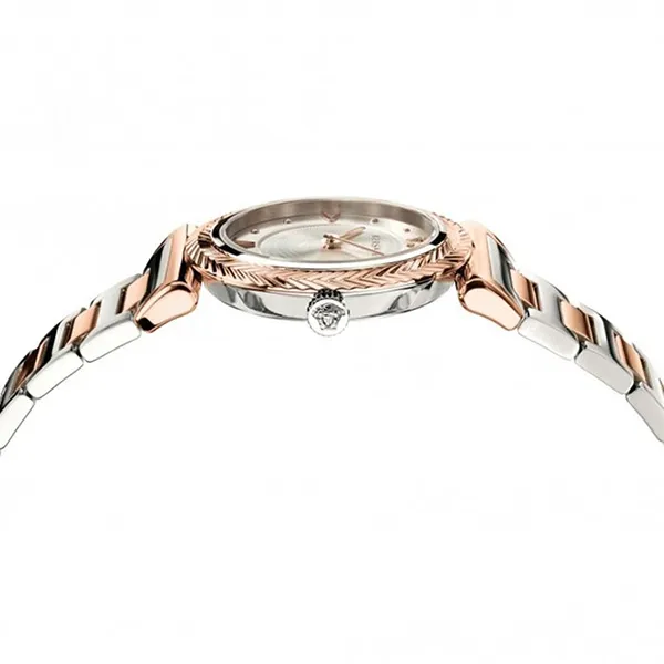 Đồng Hồ Nữ Versace V-Motif Rose Gold Watch VERE00718 35mm Màu Demi (Vàng Hồng-Bạc)