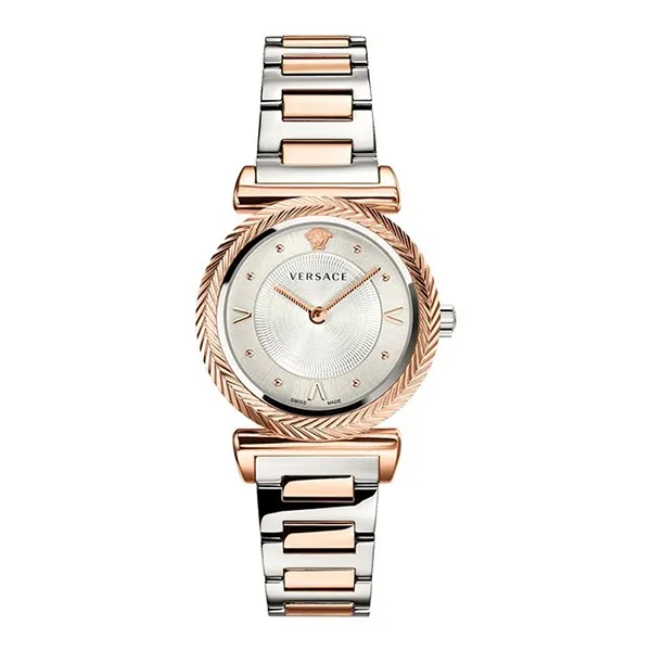 Đồng Hồ Nữ Versace V-Motif Rose Gold Watch VERE00718 35mm Màu Demi (Vàng Hồng-Bạc)