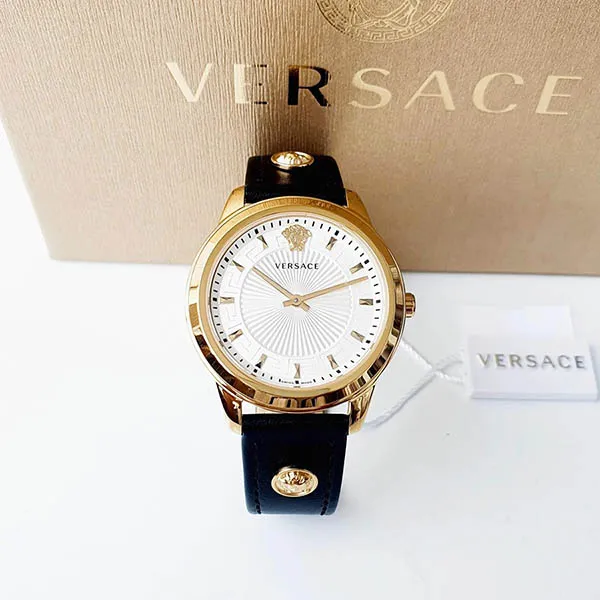 Đồng Hồ Nữ Versace White 38mm Greca Watch VEPX01021 Màu Vàng Đen
