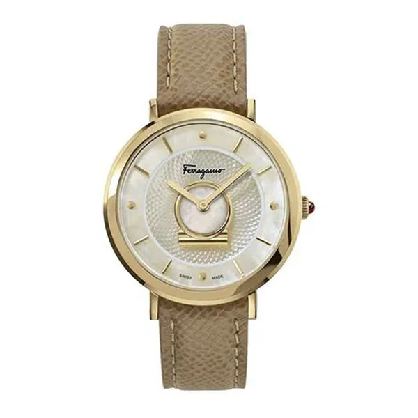 Đồng Hồ Nữ Salvatore Ferragamo New Minuetto 92951 36mm Màu Be - Đồng hồ - Vua Hàng Hiệu