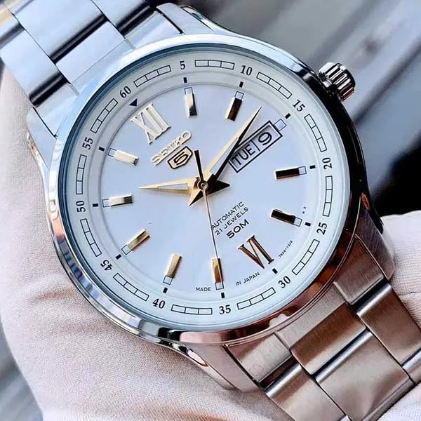 Đồng Hồ Nam Seiko 5 Classic Automatic Japan Made SNKP15 SNKP15J1 SNKP15J Men's Watch Màu Bạc - Đồng hồ - Vua Hàng Hiệu