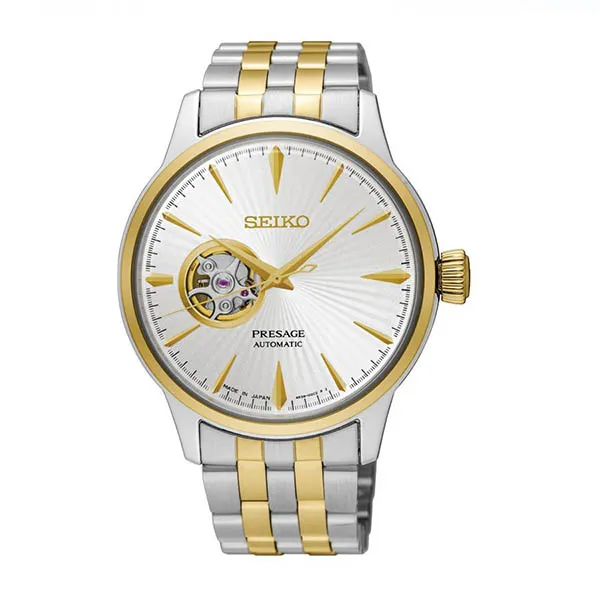 Đồng Hồ Nam Seiko Presage Automatic SSA358 Hở Tim Cho Nam Demi Vàng-Bạc