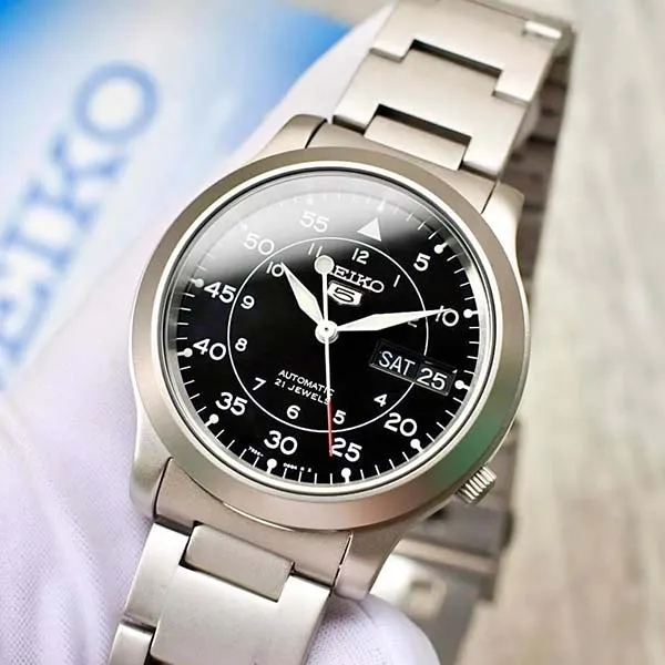 Đồng Hồ Nam Seiko 5 SNK809K1 Màu Bạc Đen
