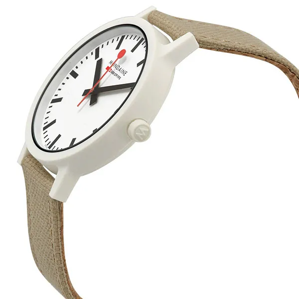 Đồng Hồ Unisex Mondaine Essence Quartz White Dial Watch MS1.41110.LS Màu Be Phối Trắng - Đồng hồ - Vua Hàng Hiệu