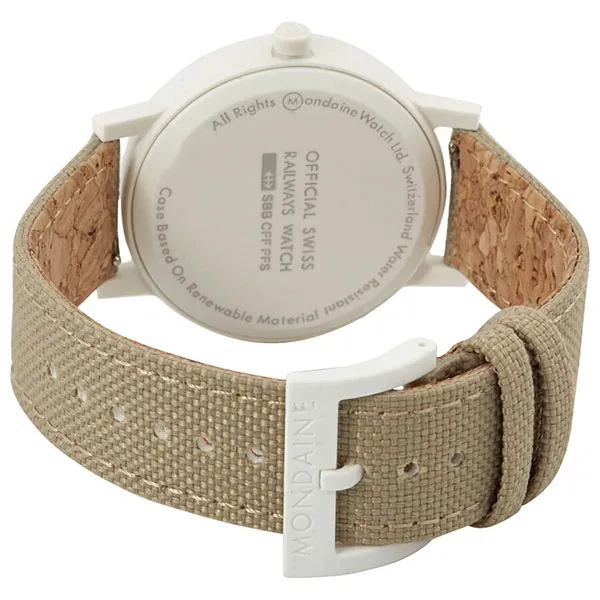 Đồng Hồ Unisex Mondaine Essence Quartz White Dial Watch MS1.41110.LS Màu Be Phối Trắng - Đồng hồ - Vua Hàng Hiệu
