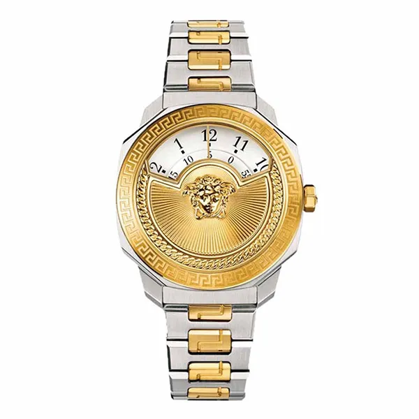 Đồng Hồ Nữ Versace Dylos Icon Swiss Gold IP Watch 38mm Màu Demi (Vàng - Bạc) - Đồng hồ - Vua Hàng Hiệu